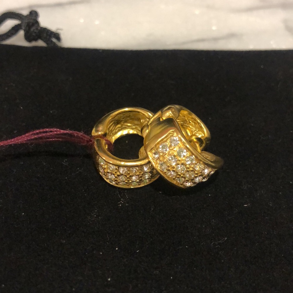 Cubic Zirconia Ear Hugger Hoops-Boutique